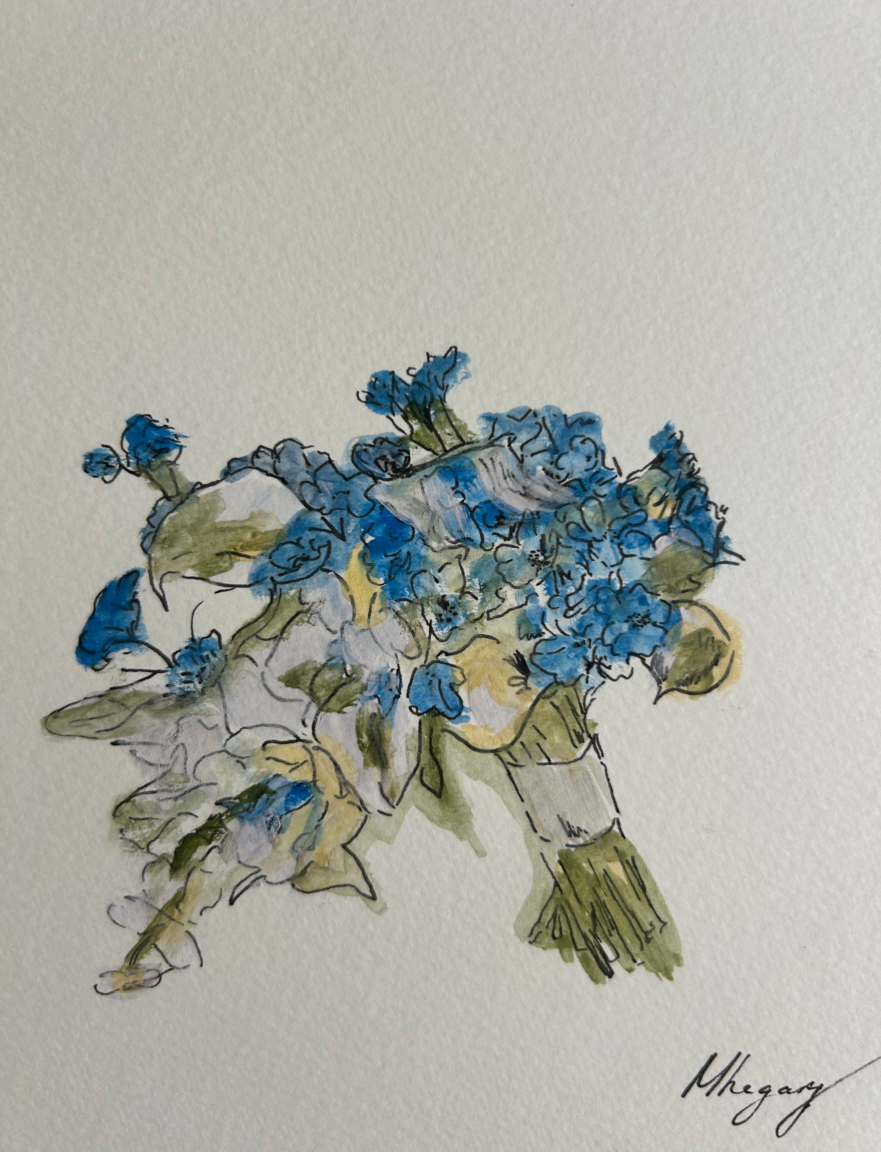 Preserved - Custom Hand-Painted Bouquet Illustration