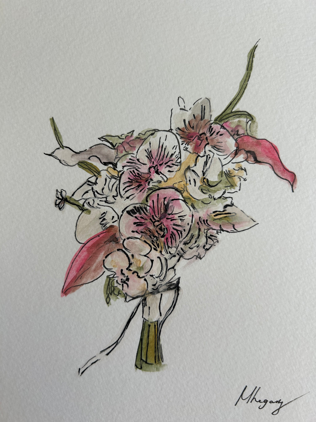 Preserved - Custom Hand-Painted Bouquet Illustration