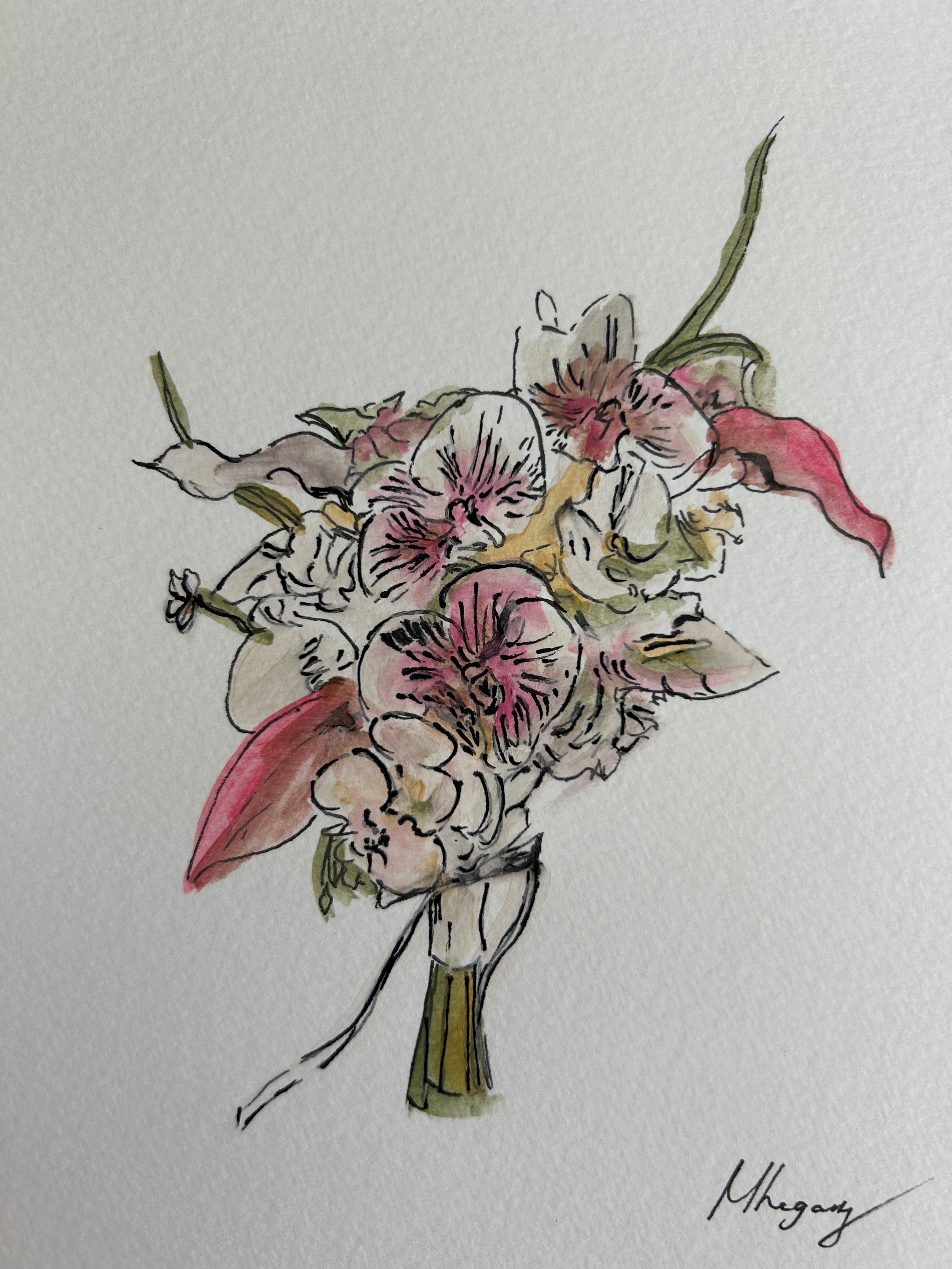 Preserved - Custom Hand-Painted Bouquet Illustration